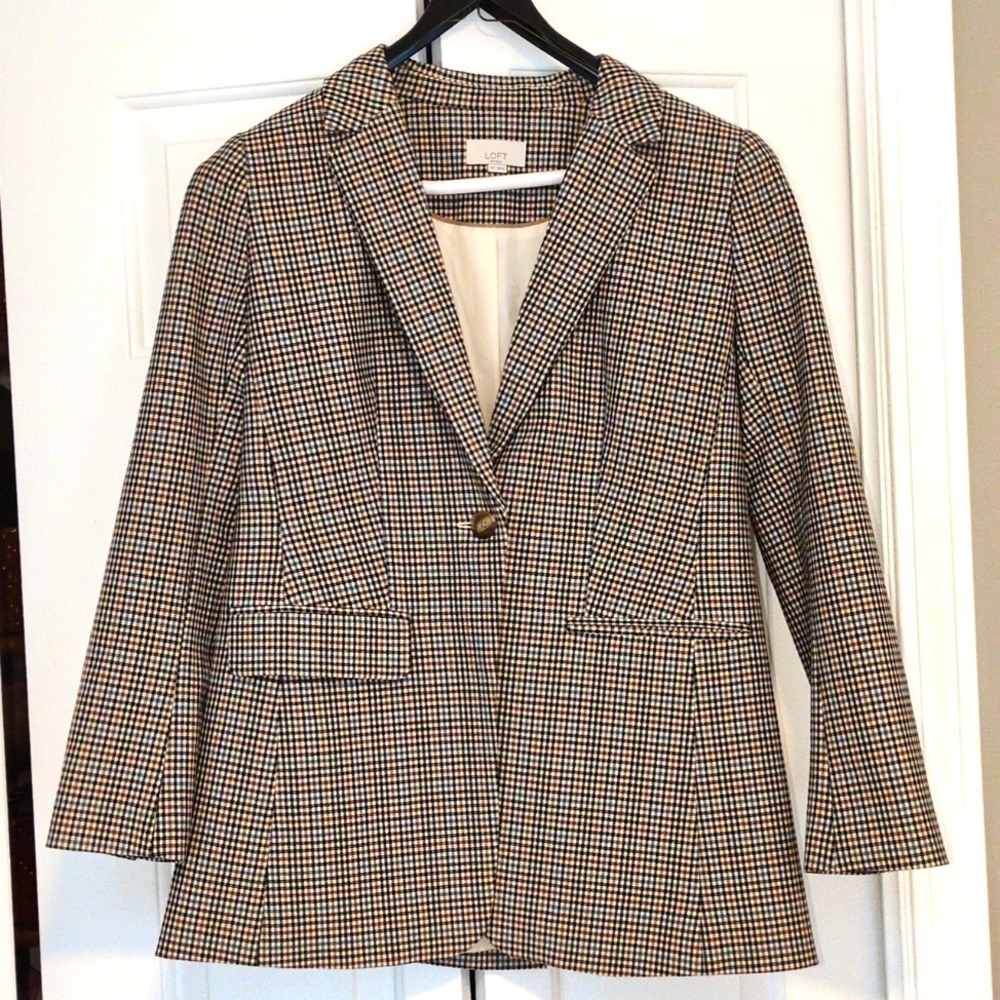Loft plaid blazer